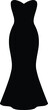 © Saruf - silhouette, mermaid dress, fitted through knees with flared hem
