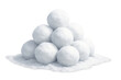 © ArtBox - Snowballs stacked in pyramid shape on transparent background