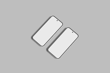 Phone Screen Blank Mockup Template