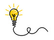 © kornetka - light bulb. the idea is  business. abstract light bulb on a white background. create a cover or poster. Vector illustration