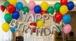 © pillow - Festive Birthday Balloons Spell Out Happy Birthday