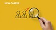 © Nadia - A magnifying glass hovers over a row of figures, highlighting one, symbolizing career change and new opportunities