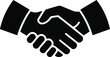 © MUZIHID CREATION - Black and white icon of two hands shaking in agreement