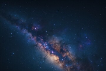 Wall Mural - Deep space panorama bursting with luminous nebulae dense starfields and distant galaxies in vibrant colors cosmic dust swirls and faint constellations