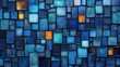 © Abil - Abstract blue mosaic of various sized squares.