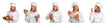 © Pixel-Shot - Set of female baker on white background