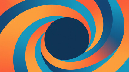 Orange-Blue Gradient Spiral Pattern