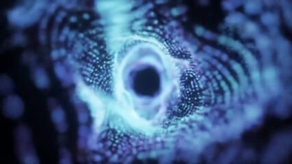 Abstract swirling vortex of vibrant blues and purples