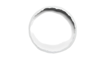 Rough torn circle isolated on transparent background