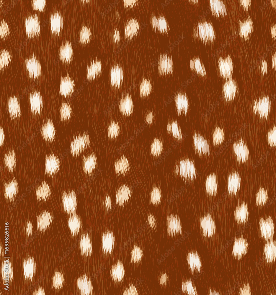 realistic Animal seamless pattern for textile, fabric. Little deer ...