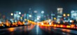 © lin - Marketing Strategy concept with blurred city abstract lights background. High quality