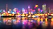 © handong - Budget with blurred city abstract lights background. High quality