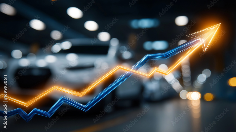 Progress Trejectory Growth Trajectory: An image illustrating an upward trend with a glowing ...