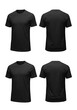 © msgamer - Classic Black T-Shirt Mockup: Front & Back Views