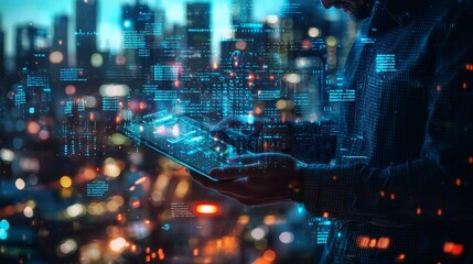 Business and technology, software development, IoT concept.