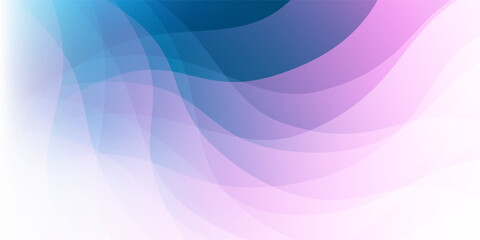 Wall Mural - Abstract background with translucent wavy, curvy shapes, soft gradient colors in blue, purple and pink. Modern flowing design, perfect for digital art, presentations, or contemporary decoration.
