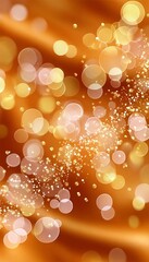 Wall Mural - a luxurious festive symphony of orange hues and glimmering particles with shiny bokeh lights