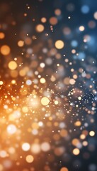 Wall Mural - golden bokeh lights dance and glimmer against a soft gradient background for festive celebrations
