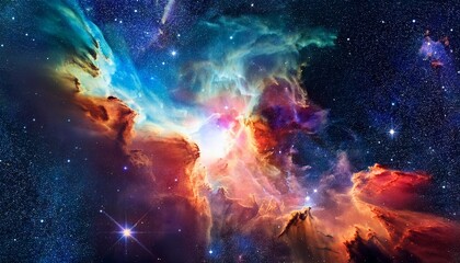 Colorful Nebula In Deep Space