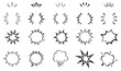 © TMvectorart - Explosion icon set. Firework, spark, blast, collision. Bomb explode or explosive blast clouds. Boom icons for comic book. Trendy bursting design elements. Vector illustration.