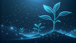 © Uncle-Ice - digital growth concept with a plant sprout in technology style