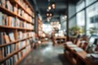 © li - Abstract blurred public library interior space. blurry room with bookshelves by defocused effect. use for background or backdrop in business or education concepts. High quality