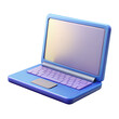 © Active Abdur Rouf - Modern blue laptop computer with pastel keyboard and sleek design