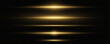 © blagorodez - A glowing horizontal yellow line of light with a bright shine and beam effect. A futuristic energy strip with flickering, flashes, and neon glow.