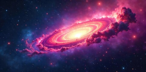 Wall Mural - A swirling nebula at the edge of known space, hinting at the vast unknown beyond Cosmic dust and gas create a breathtaking, ethereal border to our universe , vastness, outer space, astrophysics