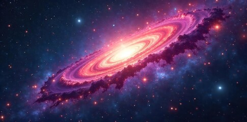 Wall Mural - Intricate cosmic web of nebulae and galaxies, radiating light across the vast expanse of space, a visual representation of a universe-wide signal , quasar, interstellar