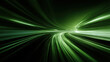 © Pachara - Dynamic green light trail creates futuristic and energetic visual effect, suggesting speed and motion. abstract design evokes sense of technology and innovation