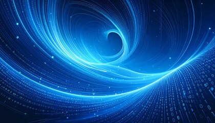 Abstract digital swirl with binary code