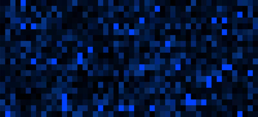 This image features a vibrant dark blue abstract tech pattern background. The design consists of a network grid with varying shades of dark blue, creating a dynamic and energetic visual effect