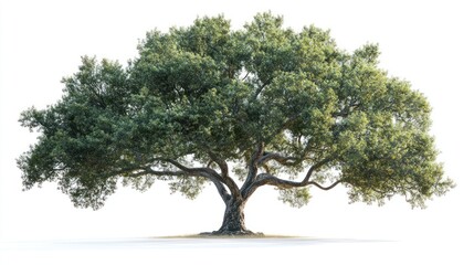 Large olive tree isolated