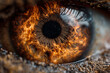 © Dzmitry - Flames dance within a mesmerizing eye showcasing bold artistry and emotion