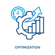 © San D - Optimization Icon Outline Color Style. Vector Illustration For Graphic Design