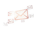 © Juan - Abstract Illustration Of Email Envelopes On Transparent Black Background