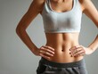 © AI-HAL8 - Fitness model showing abs and toned stomach for healthy lifestyle and workout goals