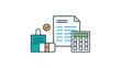© KAMRUL41 - Accounting icons document calculator bag finance business