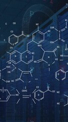 Wall Mural - Animation of scientific data processing over computer servers