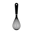 © firoj - Black silhouette of a kitchen whisk on a white background