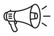 © Silhouette Lab - megaphone icon line art vector, megaphone outline icon