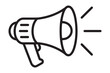 © Silhouette Lab - megaphone icon line art vector, megaphone outline icon
