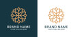 © gibran fatih - Elegant floral mandala logo design with lines, minimalist floral symbols
