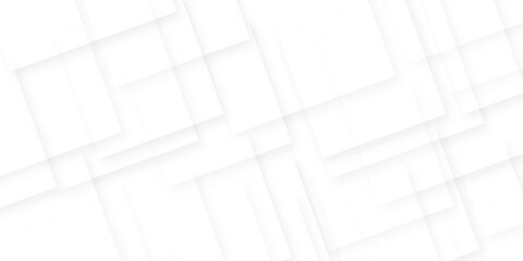 Wall Mural - abstract gradient white, gray overlap triangle geometric technology pattern. minimal rectangle rando