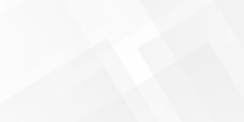 Wall Mural - abstract gradient white, gray overlap triangle geometric technology pattern. minimal rectangle rando