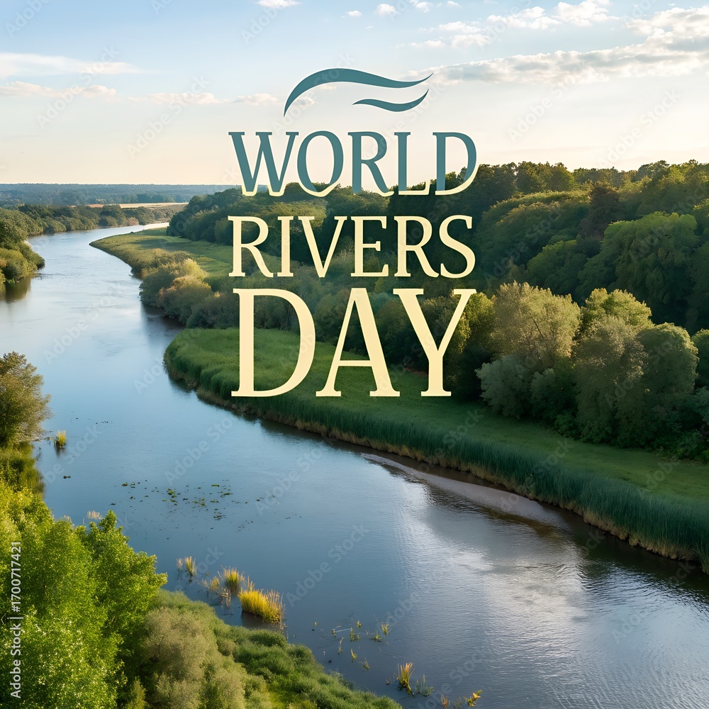 Foto de Stock World Rivers Day Celebration, World Rivers Day Poster ...