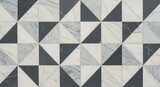 Marble mosaic surface with intricate geometric details