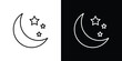 © Craft Studio - Moon stars icon logo template designs.