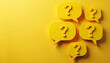 © Yasin - Yellow question mark speech bubbles on a yellow background